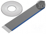 Wire: ribbon | 1.27mm | stranded | Cu | unshielded | PVC | grey | 30m | 100ft