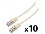 Patch cord | F/UTP | Cat: 6 | RJ45 plug,both sides | stranded | CCA | 1m