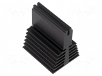 Heatsink: extruded | T | black | L: 50mm | W: 40mm | H: 56mm | aluminium
