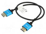 Cable | HDMI plug,both sides | PVC | 3D,4K,ARC,CEC 2.0,HDR | black