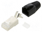 Connector: RJ45 | plug | PIN: 8 | Cat: 6 | shielded,with strain relief