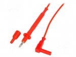 Test lead | 20A | probe tip,banana plug 4mm | with protection | red