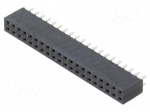 Connector: pin strips | socket | female | PIN: 40 | straight | THT | 2x20