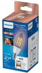 Philips Smart WiZ 40W C35 E14 gudrā LED spuldze  90CRI 2700-6500K caurspīdīga 929003017621 8719514372061