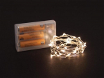 Microlight LED - 2 m - 40 warm white lamps - silver wire - batteries not provided