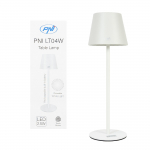PNI LTW04 table lamp with LED 2.5W, battery 1200 mAh, charging via USB-C, 150 lumens, warm white light 3000K, color White
