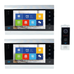 Smart video intercom PNI SafeHome PT720MW with 2 monitors, WiFi, HD, P2P, indoor monitor, dedicated Tuya Smart application, IP65