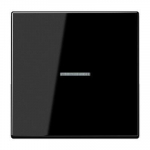 JUNG Taustiņs 1-viet, ar indikācijas logu, duroplasts, Serie LS, melns LS990KO5SW