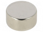 Magnet: permanent | neodymium | 54N | &Oslash;: 16mm | H: 8mm