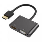 HDMI adapter Riff RF-HDMI-VGA+HDMI 4K &mdash; HDMI to VGA + HDMI with 3.5mm audio
