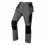 Uued tooted // Spodnie robocze Mix&Match, 4 way stretch, z kaburami, Cordura, szaro-czarne, rozmiar XL