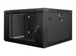 Servers Lanberg  Rack cabinet 19" wall-mount 6U/600x600 (flat pack) V2, black |