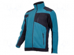 Fleece sweatshirt | Size: XL | turquoise- black | 290g/m2