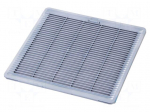 Ventilation grille | Cutout: 291x291mm | IP54 | grey | UL94V-0