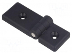 Hinge | Width: 94mm | technopolymer PA | black | H: 36mm | for profiles