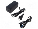 Power supply: switching | 5&divide;28VDC | Out: USB A x2,USB C socket x4