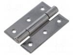 Hinge | Width: 50mm | stainless steel | H: 75mm