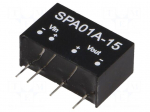 Converter: DC/DC | 1W | Uin: 9&divide;18V | 15VDC | Iout: 6&divide;67mA | SIP6 | 3g | OUT: 1