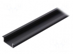 Profiles for LED modules | recessed | black | L: 1m | aluminium
