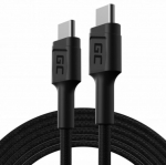 Green Cell GC PowerStream USB Type-C Male - Type-C Male Fast Charging 2m Black