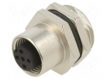 Connector: M12 | socket | PIN: 5 | female | straight | IP67 | soldering