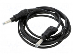 Test lead | 20A | banana plug 4mm,both sides | Urated: 600V | Len: 2m