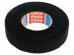 Fabric tape | PET wool | W: 19mm | L: 15m | black