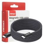 Tahvelarvutid ja tarvikud // USB kaablid // Kabel usb magnetyczny usb-c ? usb-c 60w 100cm amio-04840