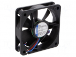 Fan: DC | axial | 60x60x15mm | 29m3/h | 27dBA | slide bearing | 3900rpm