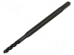 Tap | M2 | 400m | L: 45mm | Holder: square,machine | 2.1mm | Plating: VAP