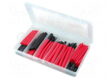 Set of heat shrink sleeves | glued | 3: 1 | 76mm | polyolefine | Pcs: 80