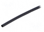 Heat shrink sleeve | 3: 1 | 3mm | L: 1m | black | Wall thick: 0.6mm