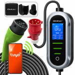 Mobiilne elektriauto laadija 2in1 Type 2 reguleerimisega | 22kW | 400V | CEE 32A | Wi-Fi |