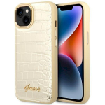 Guess GUHCP14MHGCRHD Croco Collection Hardcase for iPhone 14 Plus / 15 Plus 6.7" / gold
