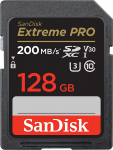 SanDisk Extreme PRO 128 GB SDXC, memory card (black, UHS-I U3, Class 10, V30)