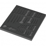 Wera 9831 foam insert for 6003 Joker Set 1, empty (black/grey, for Tool Rebel workshop trolley)