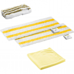 K&auml;rcher Starter cloth set 2.863-346.0, mop cover (white/yellow, for EasyFix steam cleaner)