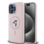 Karl Lagerfeld KLHMP15XSCMKCRHP Silicone Karl & Choupette Hardcase for iPhone 15 Pro Max 6.7" / pink