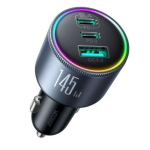 Joyroom auto laadija Mini, C+C+U, 145W koos Type-C kuni Type-C kaabliga 100W, Black (JR-CCN07)