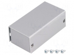 Enclosure: multipurpose | X: 38mm | Y: 72mm | Z: 28mm | AL BOX | aluminium