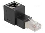 Adapter | Cat 6a | RJ45 socket,RJ45 up angled plug