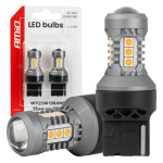 Autolambid, Mootorratta ja traktori valgustid // Autolambid, Mootorratta ja traktori valgustid // Żar&oacute;wki led standard 7440 wy21w 3030 15smd pomarańczowe 12v 24v amio-04997