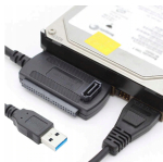 USB 2.0 - SATA/ATA/IDE adapter 2.5" ja 3.5" HDD/SSD ning CD/DVD ketastele, 2A toitega