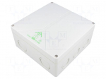 Enclosure: junction box | X: 180mm | Y: 180mm | Z: 91mm | polystyrene