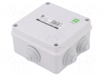 Enclosure: junction box | X: 129mm | Y: 129mm | Z: 61mm | IP55 | grey