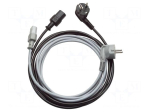 Cable | H05VV-F | 3G1mm2 | PVC | Len: 2.5m | black | 10A | 250V | 5&divide;60&deg;C