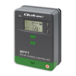 Qoltec Solarny regulator ładowania MPPT z czujnikiem temperatury 20A |12V / 24V | LCD | 2 x USB | GEL | LiFePO4