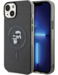 Back panel cover Karl Lagerfeld Apple iPhone 15 HC MAGSAFE IML KC GLITTER Black