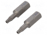 Screwdriver bit | Torx&reg; with protection | T10H | Overall len: 25mm