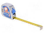 Measuring tape | L: 5m | Width: 19mm | Enclos.mat: ABS